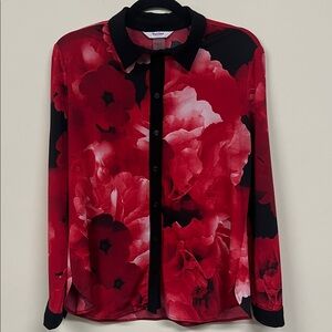 TanJay Red and Black Blouse